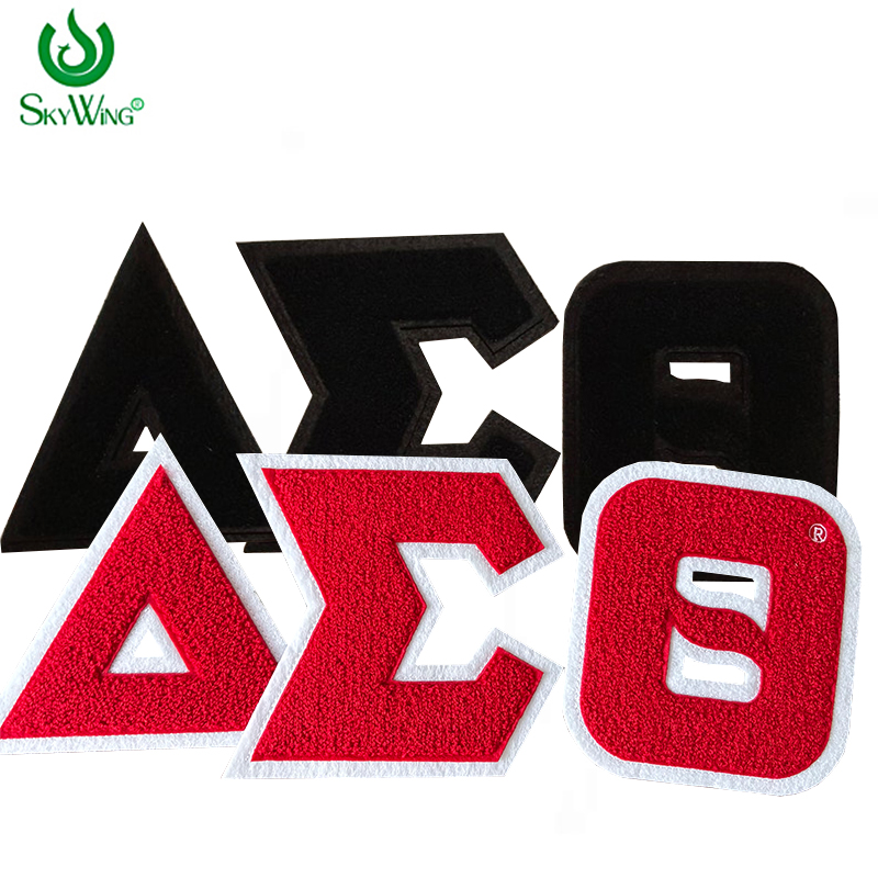 Embroidery Uk - Patch thermocollant en chenille Delta Sigma