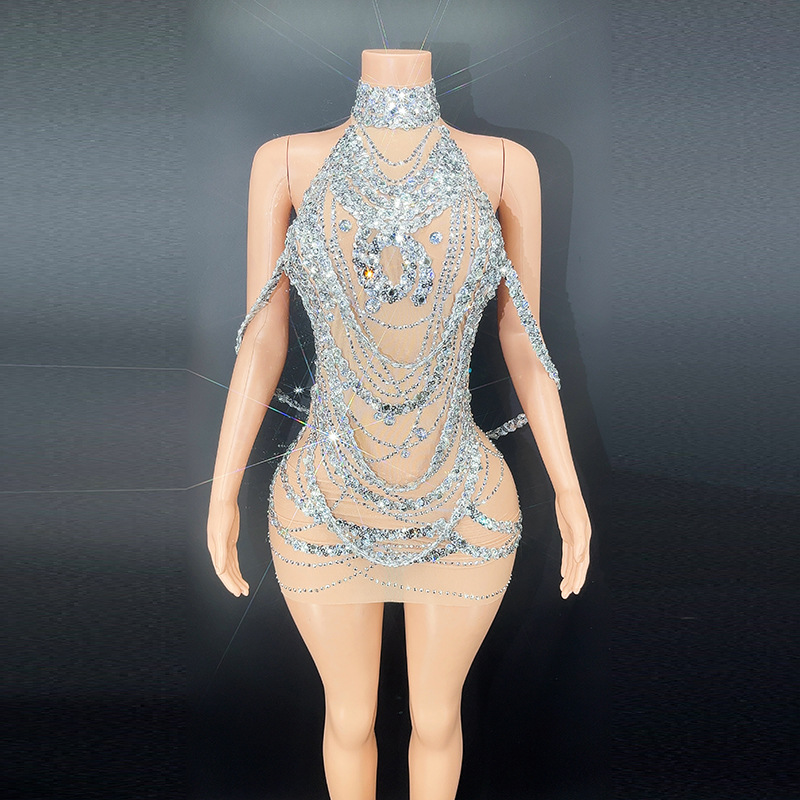 Embroidery Skirt - Robes de Rhargentées kly pour femmes,