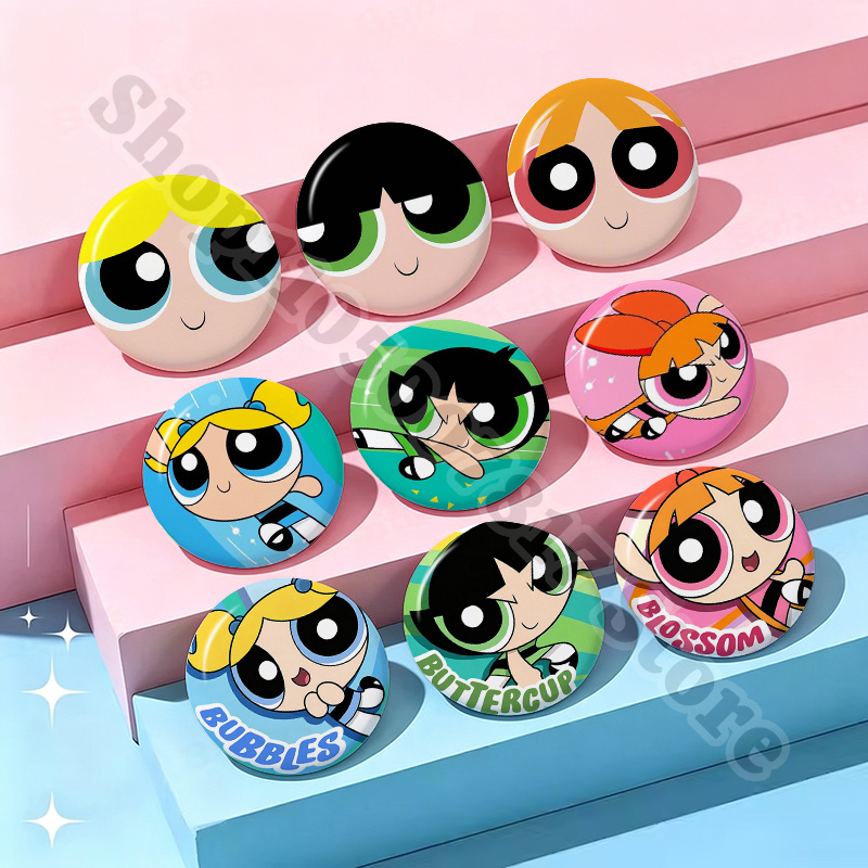 Embroidery Reddit - Broches Kawaii Les Powerpuff Girls, Accessoires
