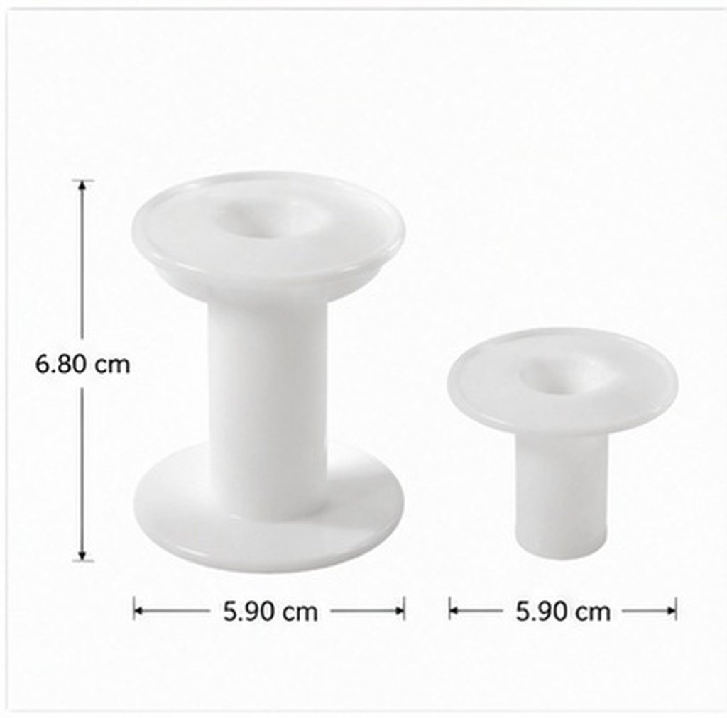 Embroidery Threads - 10 bobines en plastique blanches, polyvalentes,