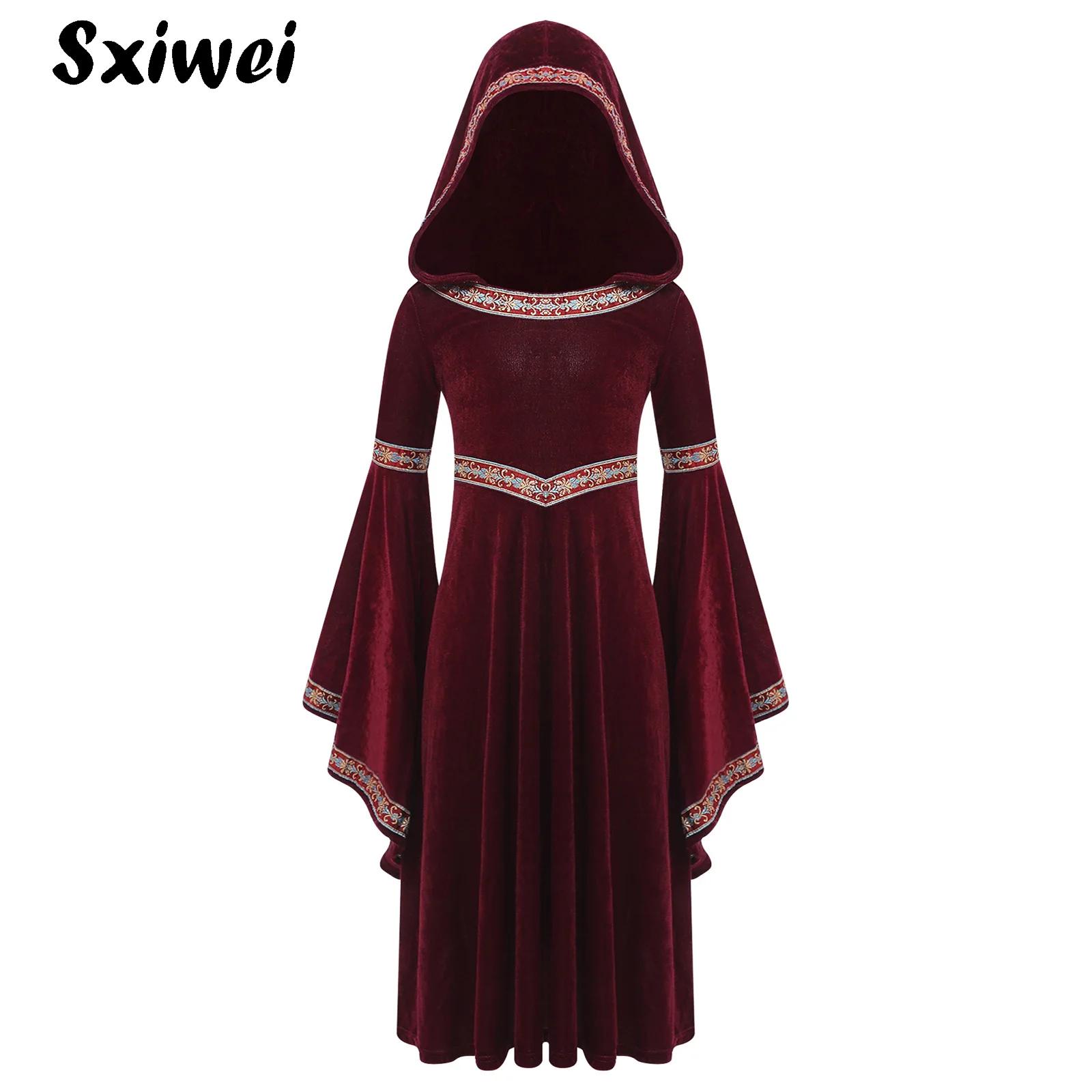 Embroidery Gothic - Costume de princesse médiévale à capuche