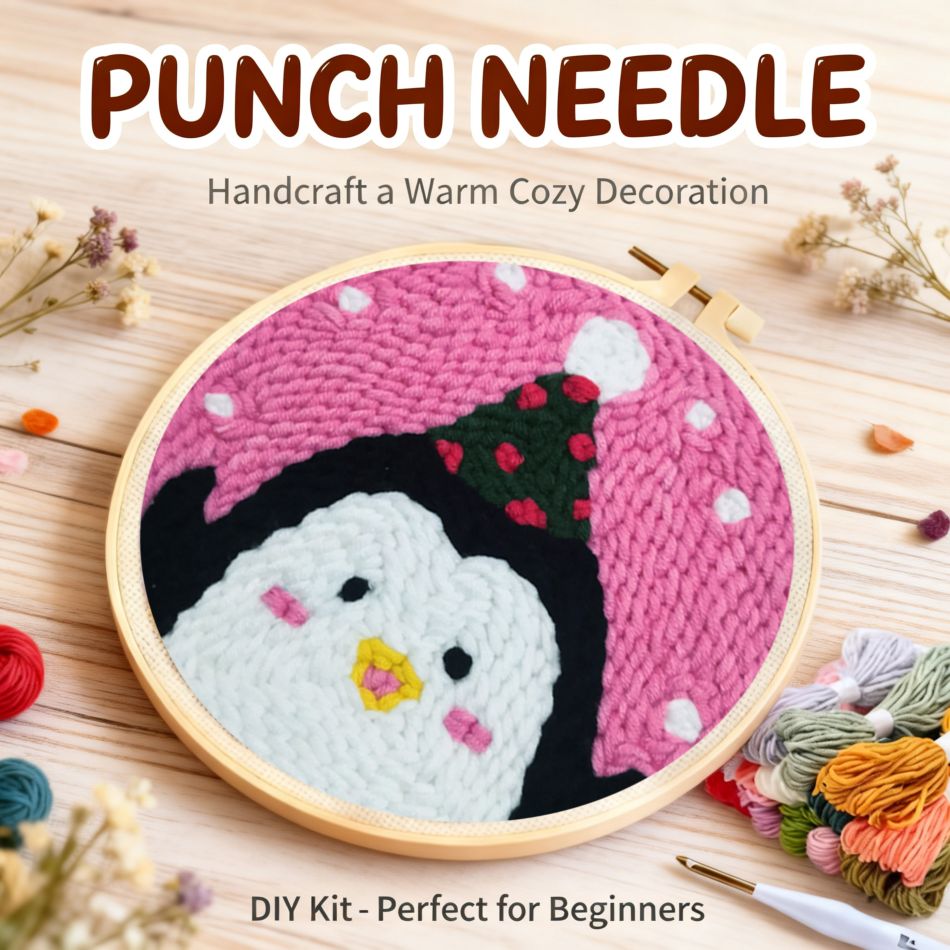 Embroidery Ideas For Bags - CHENISTORY Kit de Punch Needle Père