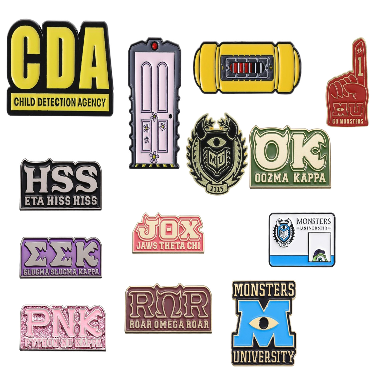 Embroidery Gothic - Broche en métal série lettres de