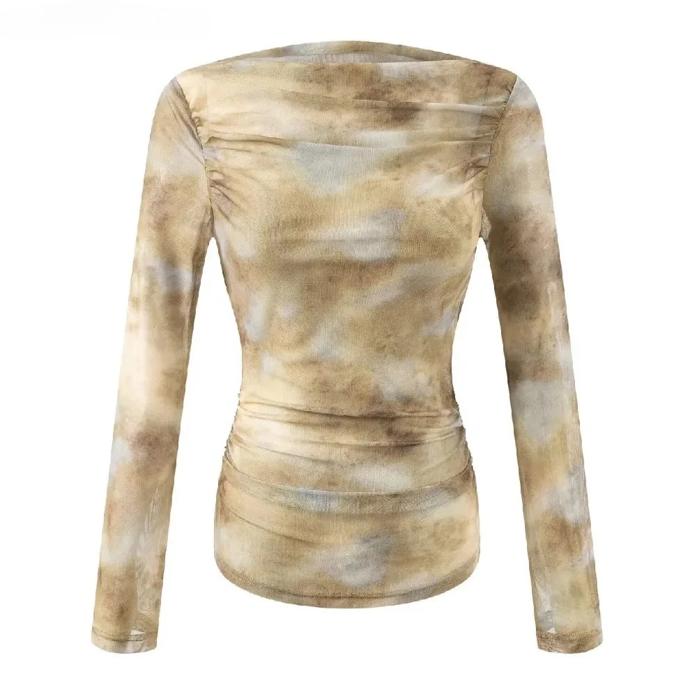 Embroidery Shirt - T-shirt sexy 2025 à imprimé tie-dye