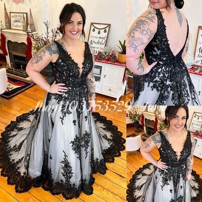 Embroidery Gothic - Robes de mariée gothiques col en