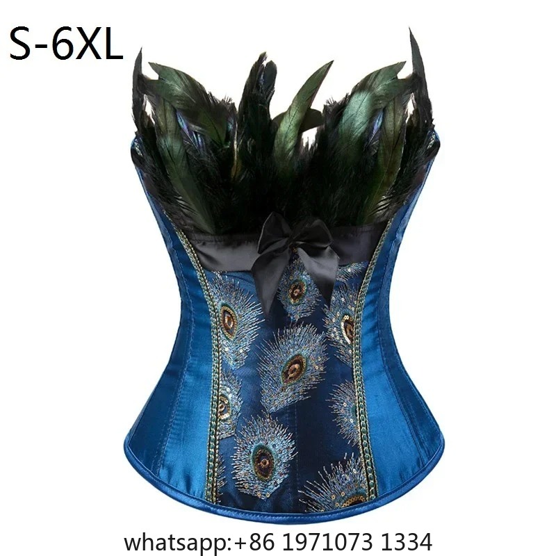Embroidery Gothic - Caudatus Corsets et Bustiers Broderie Paon
