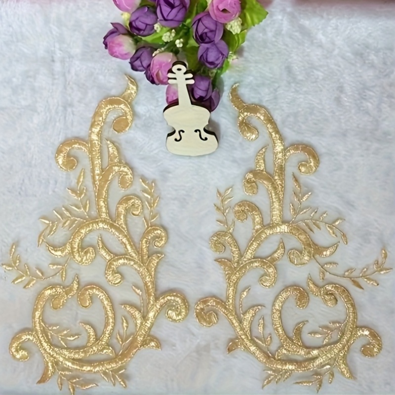 Embroidery Web - 2 paires de fleurs en dentelle