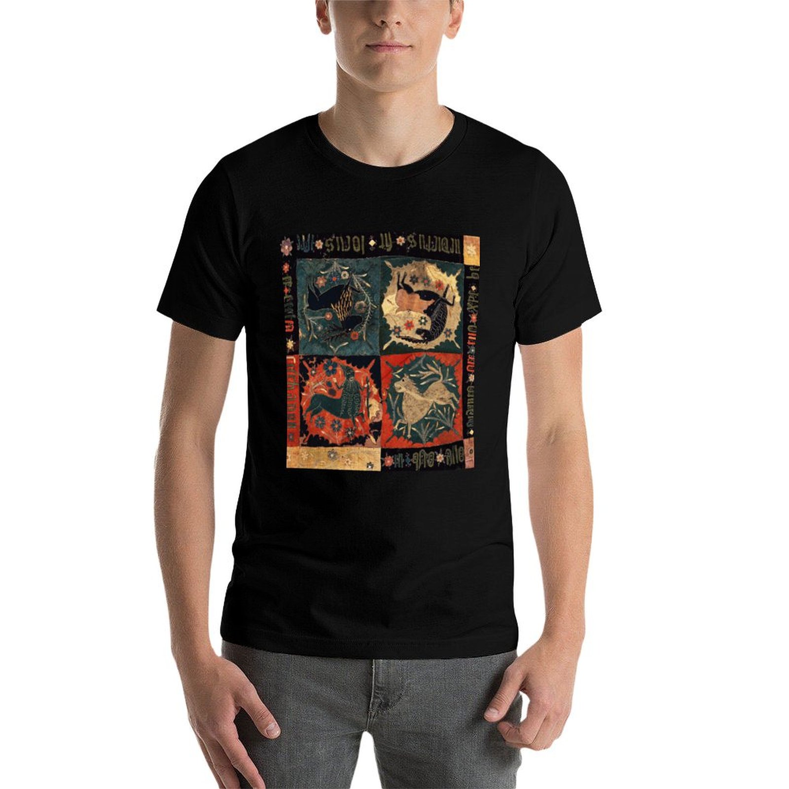 T-shirt brodé scandinave antiq - Embroidery Unicorn avis et prix