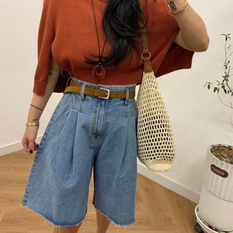2026 Pantalon court en jean pl - Embroidery Gothic avis et prix