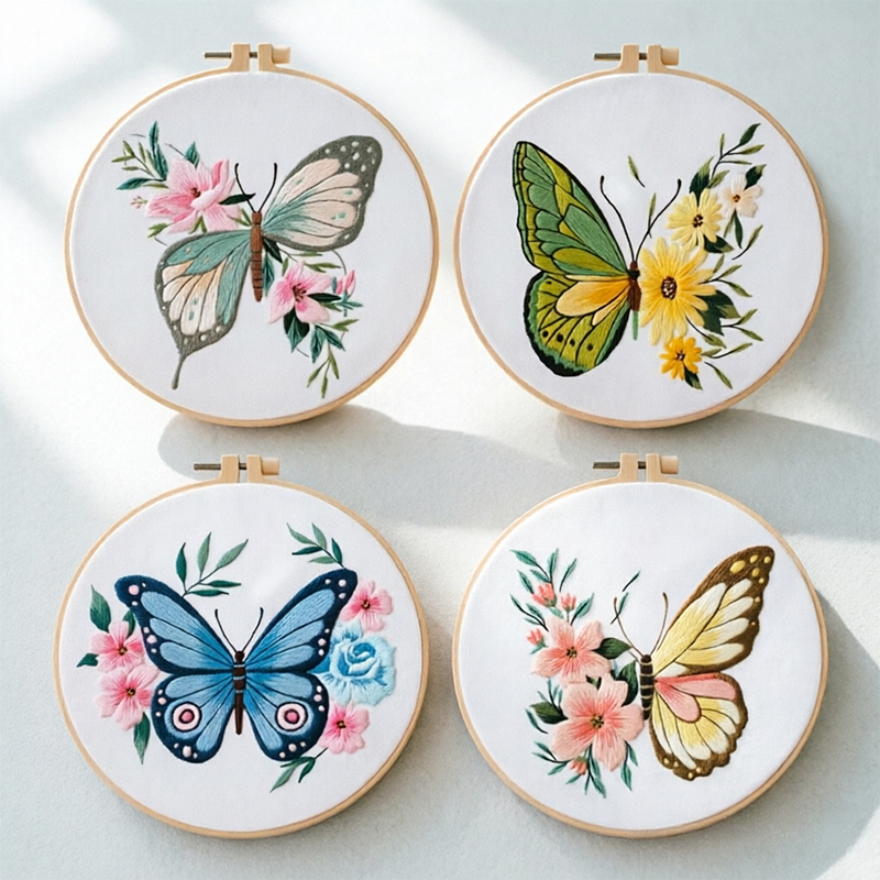 1 kit de broderie papillon 20x - Embroidery Threads avis et prix