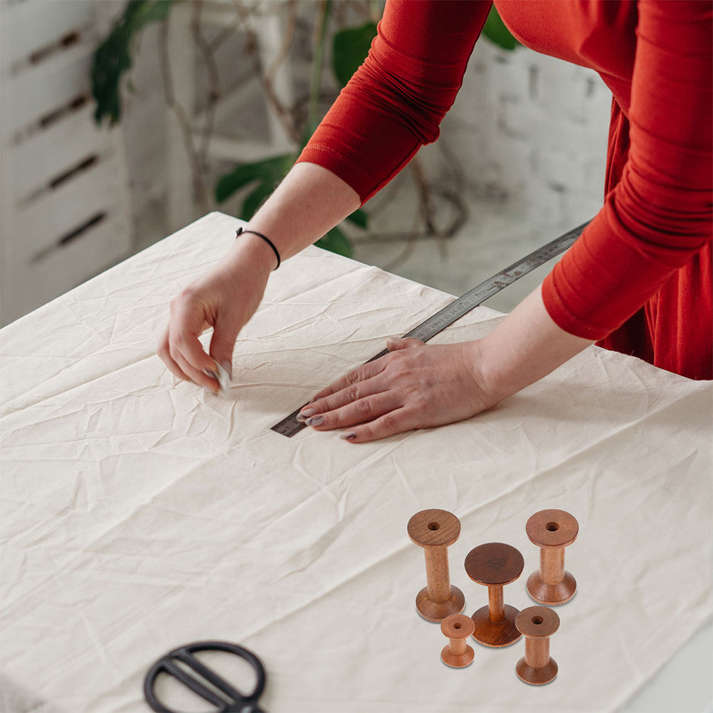 Ensemble de 7 bobines en bois, - Embroidery Threads avis et prix