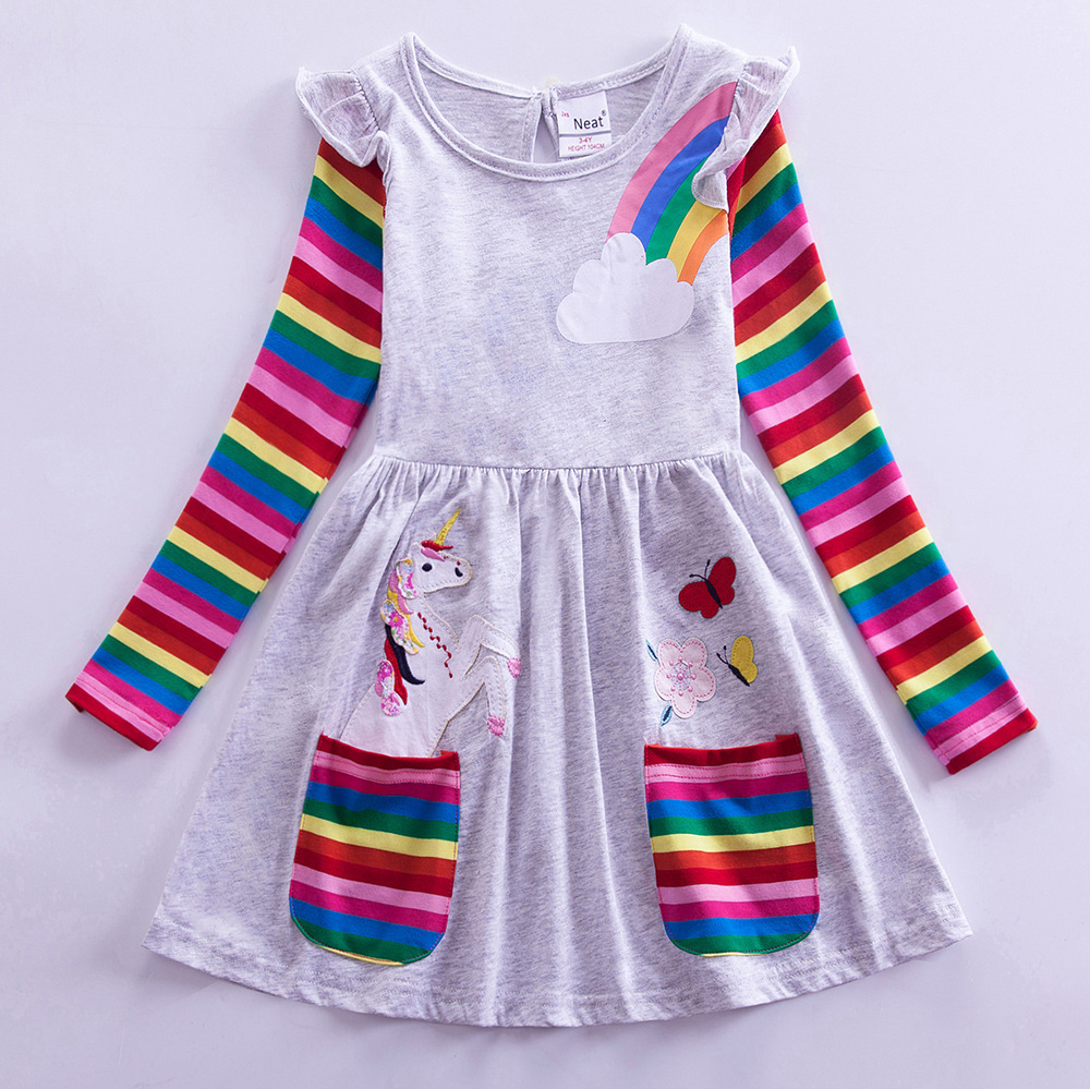 Robe licorne à manches longues - Embroidery Unicorn avis et prix