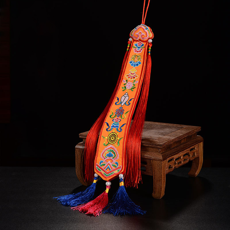 Drapeaux tibétains en ruban, p - Embroidery Red avis et prix
