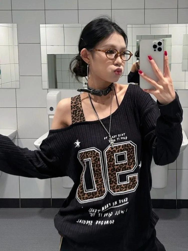 T-shirt Y2K patchwork imprimé  - Embroidery Shirt avis et prix