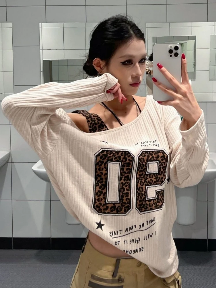 T-shirt Y2K patchwork imprimé  - Embroidery Shirt avis et prix