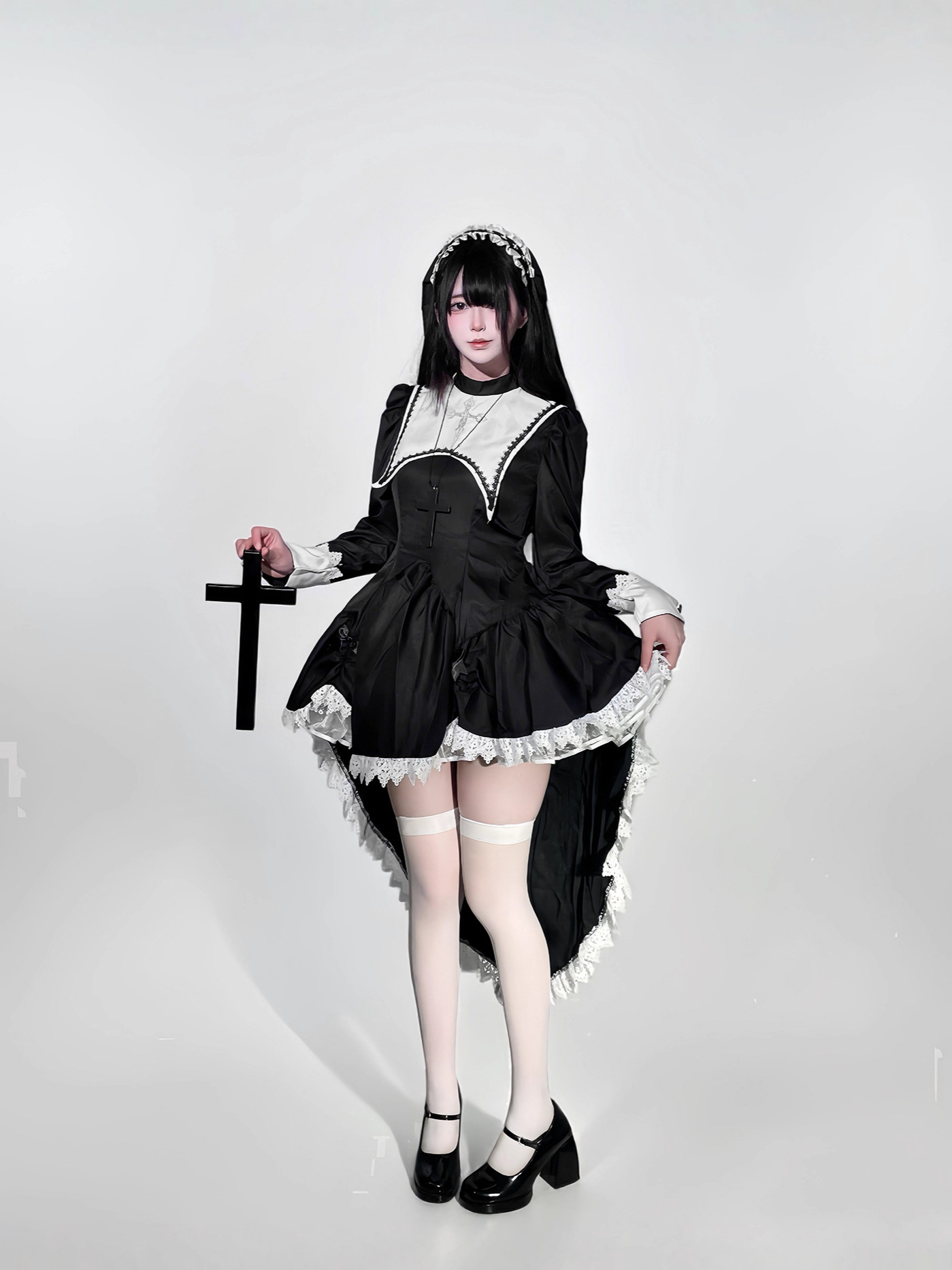 Costume de nonne d'halloween e - Embroidery Gothic avis et prix