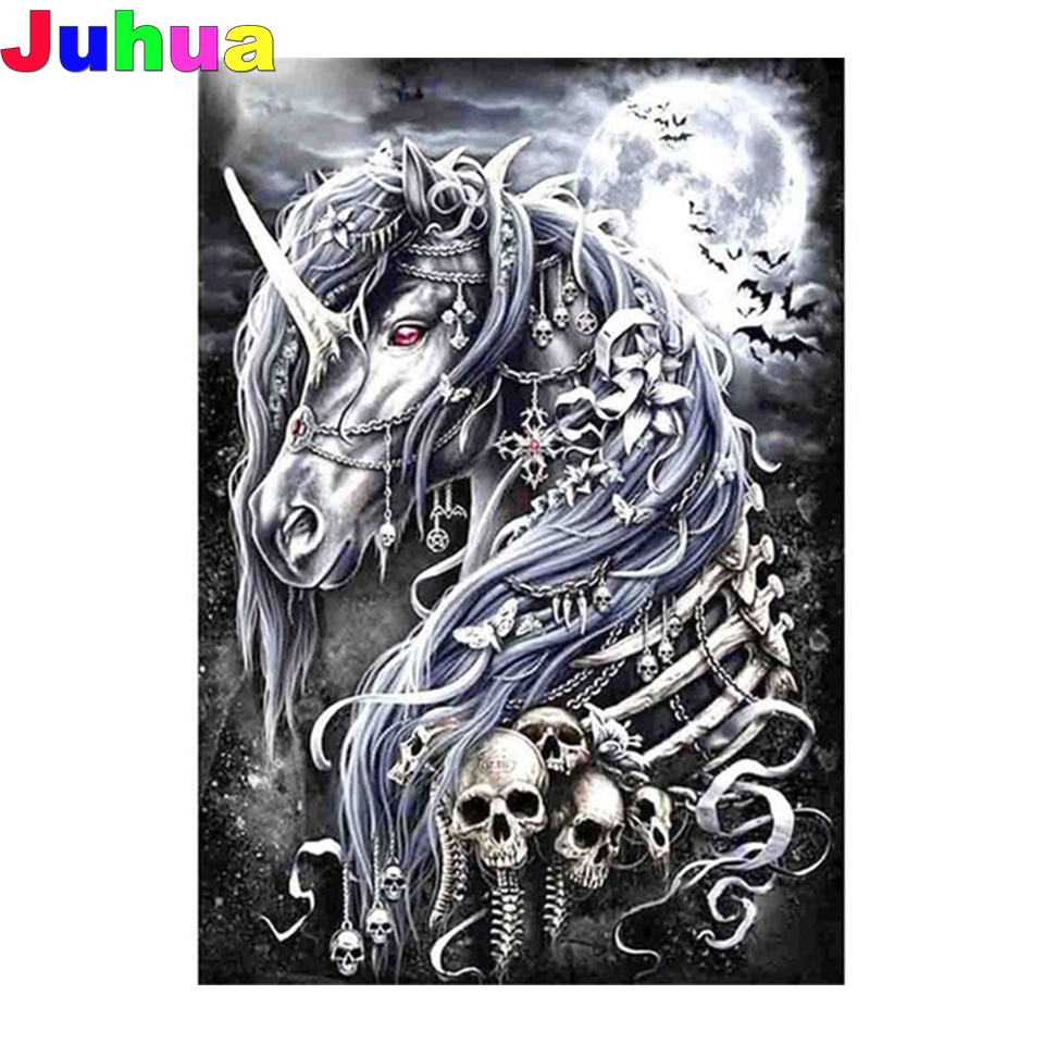 Peinture diamant thème crâne,  - Embroidery Unicorn avis et prix