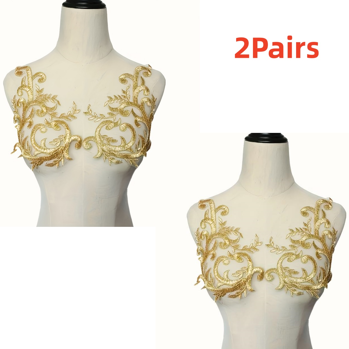 2 paires de fleurs en dentelle - Embroidery Web avis et prix