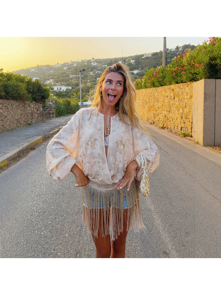 QICHE 2026 Haut d'été bohème p - Embroidery Shirt avis et prix