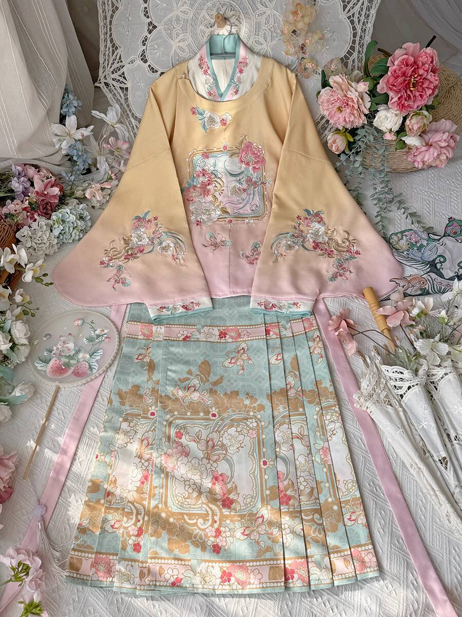 Nouveau Hanfu femmes Ming syst - Embroidery Skirt avis et prix